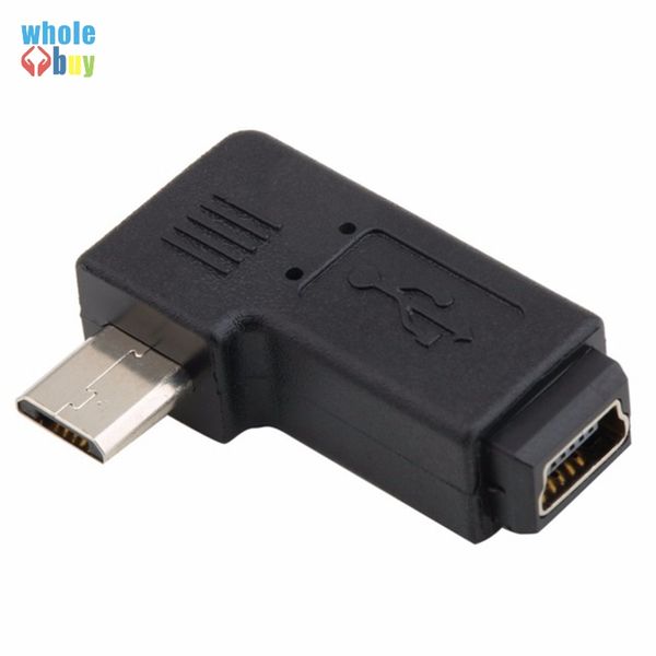 

mini usb type b female to micro 5pin male 90 degree angle right adapter converter promotion 200pcs/lot