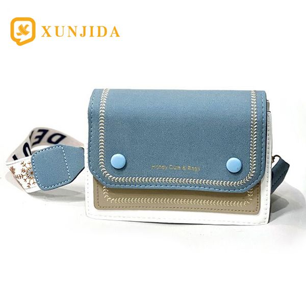

xunjida 2020 new handbags women bags crossbody bags fashion small scrub leather messenger shoulder bag blue
