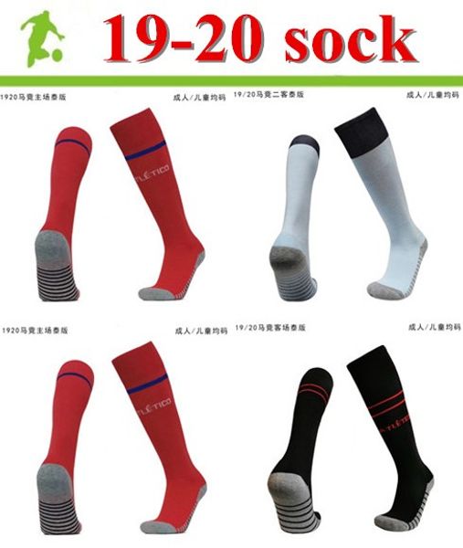 

atletico madrid socks2019 2020 bayern real madrid marseille napoli ajax messi soccer kids socks knee high thick football sports socks, Black