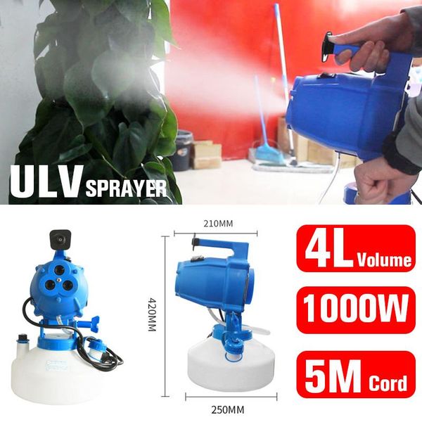 

110/220v electric ulv fogger ulv ultra low capacity cold fogging machine 1400w portable electric spray disinfection machine 4l