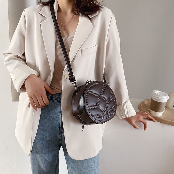 

beibaobao fashion women messenger bags small rivet circular crossbody bags for women 2019 shoulder bag lady handbag girls