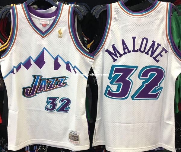 karl malone white jersey
