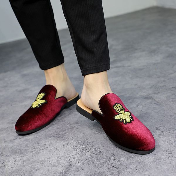 

men shoes casual flat shoe male man flats summer closed toe sandals slippers shoe zapatos de hombres personlizar zapatos m0480, Black