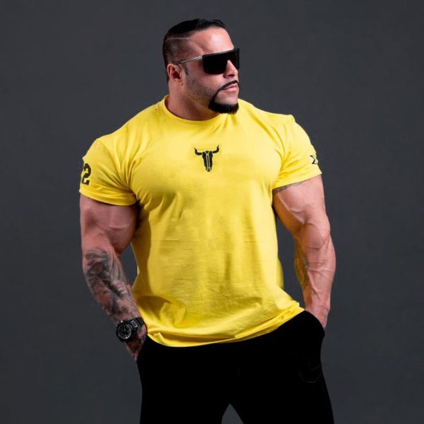 

men fashion short sleeve t-shirt bodybuilding workout casual t shirts, White;black