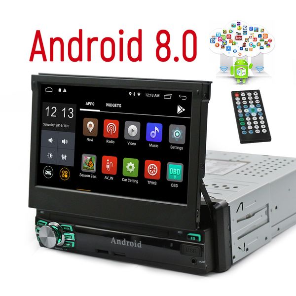

dhl/ems 1din android 8.1 car radio stereo gps autoradio 2g quad core universal 7" hd touch screen bt wifi rds fm mirror link