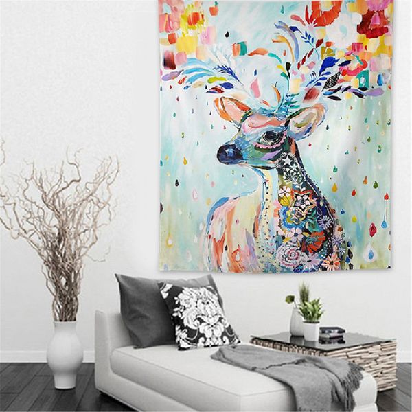 

northern european-style hanging cloth ins red live background cloth tapestries room tapestry bedside wall hanging decorative hanging paintin