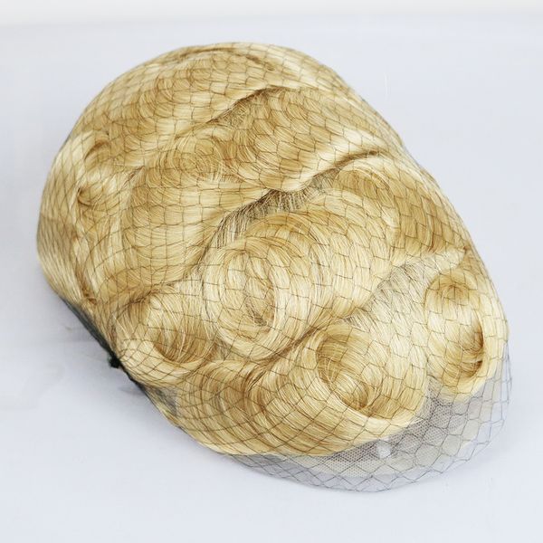 

men's wig 8x10 human hair 613 color swiss lace toupee system remy hair replacement pieces for men new, Black