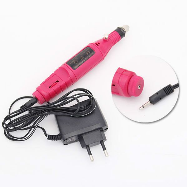 

1set power professional electric manicure machine pen pedicure nail file nail tools 6 bits drill drill machine accessoires, Silver