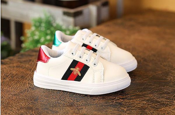 

2019 new designer brand fashion children's white shoes sneakers boys and girls casual shoes us9c=eur26---us4y=eur36 26---36, Black