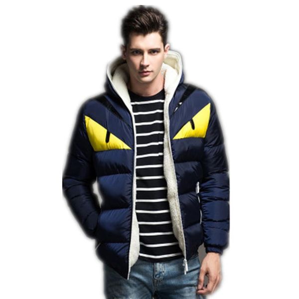 

brand autumn and winter mens designer jackets fashion personality color matching cartoon printed cotton coat plus size m-4xl, Black;brown