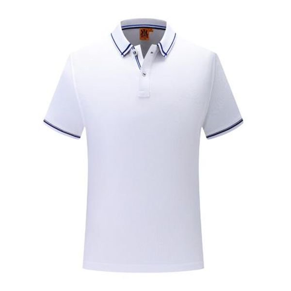 

2019 new summer fashion button string webbing short-sleeved uniform t-shirt white mens and women polo sd-2chongfu-68, Black