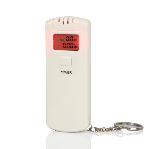 

10pcs/ 64s mini breathalyzer breath alcohol tester 2018 digital analyzer single with lcd white ing