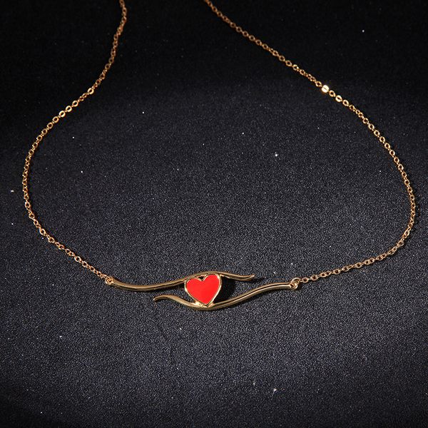 

trendy pendants short necklaces enamel heart choker adjustable sweater chains for women new arrival fashion jewelry in box, Silver
