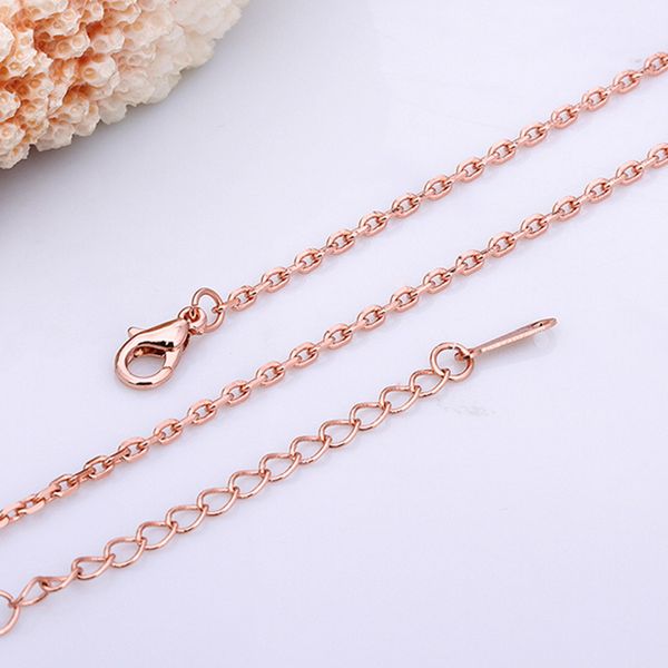

gagafeel 10pcs/lot promotions rose gold chain necklace plated 18 inch necklaces for women men wholesale, Silver