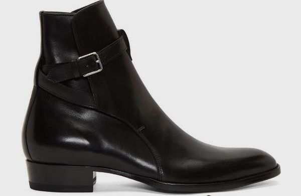 Venda Quente-e Wyatt Homens Botas Buckle Strap SLP Ankle Luxury Suede Botas