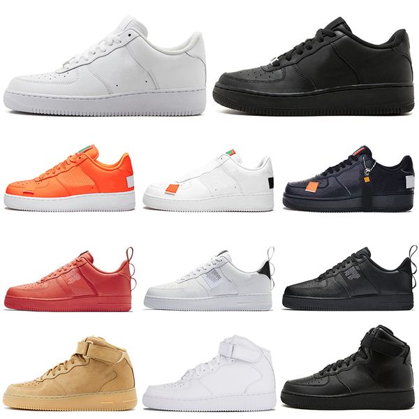 

fashion one 1 dunk casual shoes men women designer shoes chaussures high low black white wheat mens trainers sports sneakers 36-45