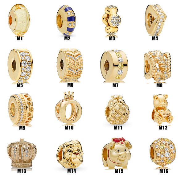 

2pz/lot wholesale gold charms bead s925 ale charm pendants bracelet original 925 gold beads for pandora bracelet bangles making jewelry diy, Bronze;silver