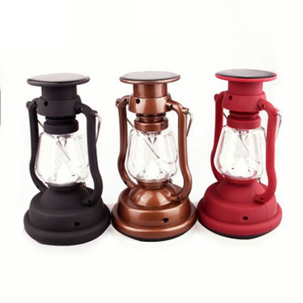

solar lights outdoor emergency camping light solar retro lantern hand power generation light with handle usb charging tent light zza154