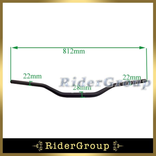 

black 28mm 1 1/8'' fat handlebar for pit dirt bike motocross motorcycle crf50 xr50 crf70 klx110 ssr thumpstar ttr bse kayo