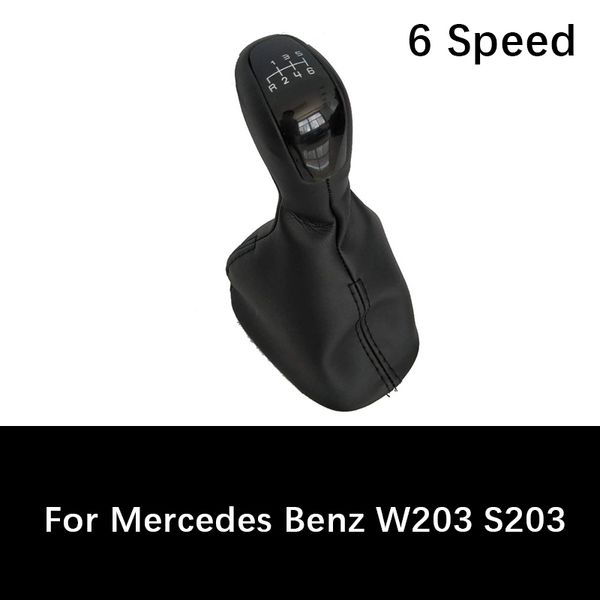 

6 speed gear shift knob for w203 s203 leather car shift knob head auto car manual lever handball stick