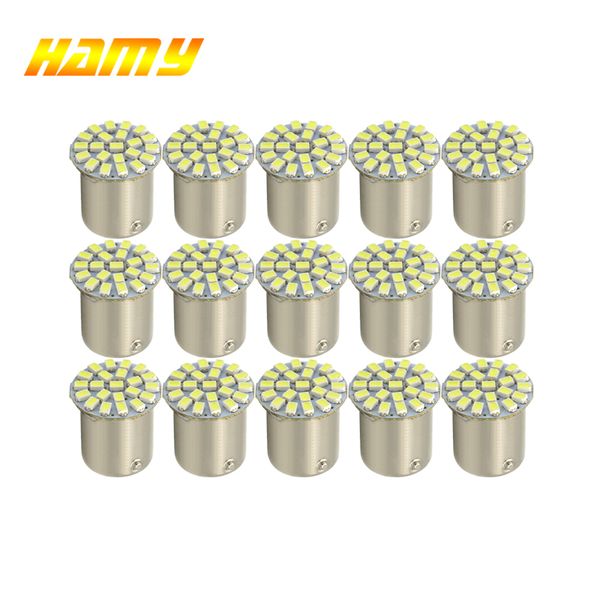 

10x car p21w 1156 ba15s 1157 bay15d led bulb turn signal light auto tail reverse brake turn parking lamp 12v 22smd red white red