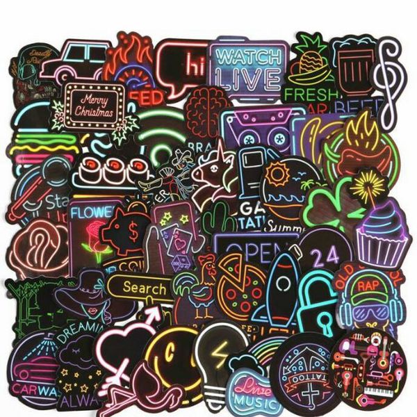

2020 colorful neon car stickers waterproof christmas holiday sticker decoration personalized sticker beautiful party atmosphere hj2009 dcrku
