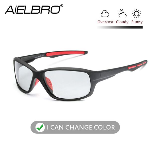 

aielbro pchromic sunglasses men polarized driving cycling hiking chameleon glasses male change color sunglasses eyewear