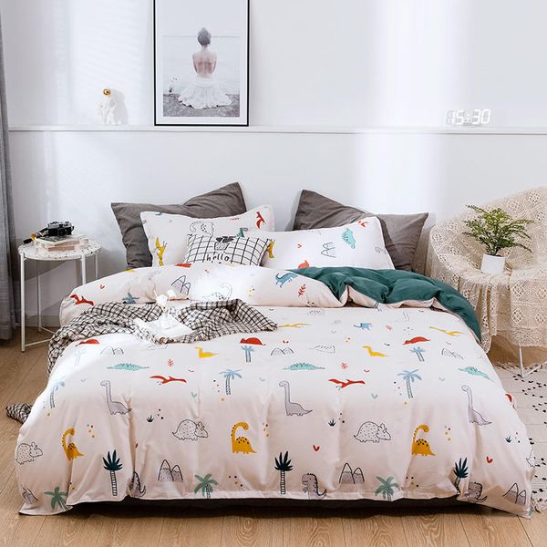 

wensd super soft king  full kids comforter bedding sets animals world single double duvet set 3/4pcs bed linen cotton