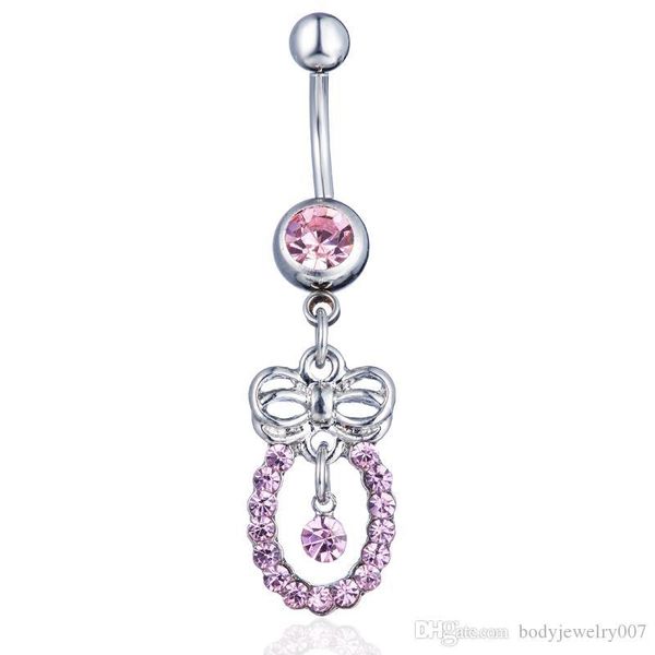 

d0540-1 ( 3 colors ) body jewelry nice style navel belly ring 20 pcs mix colors stone drop shipping factory price, Silver