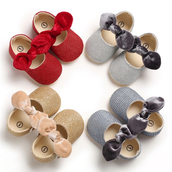 

spring toddler shoes baby girls bow-knot princess shoes soft sole first walkers infant kids anti-slip casual footwear 0-15m a20