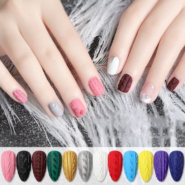 

nail embossed glue painted dual-purpose glue functional ptherapy solid color painting flower nail polish new, Red;pink