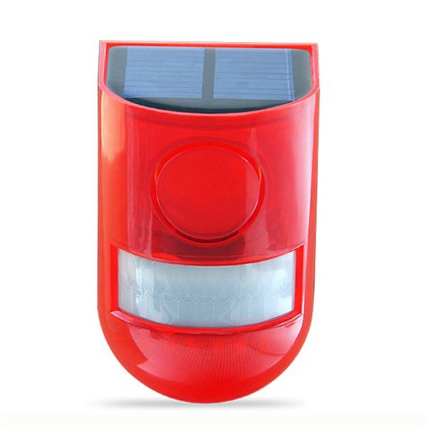 Novidade Body Body Sensor ADVERTÊNCIA LED luz inteligente energia solar alarmada luz de alarme piscando Lâmpada de aviso