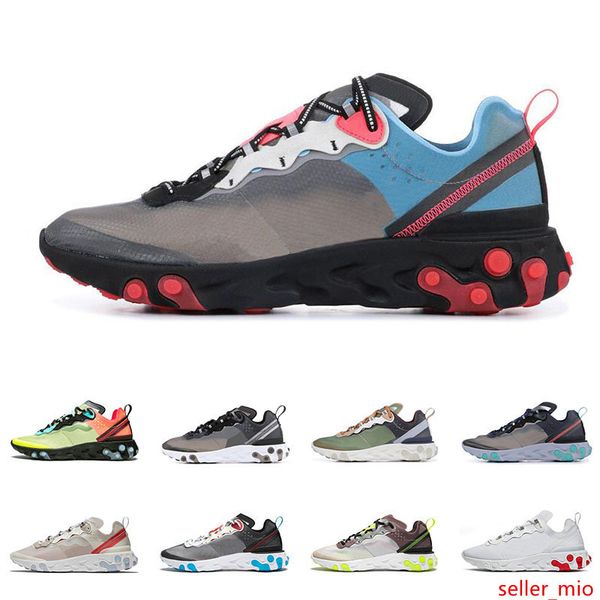 

react element 87 55 running shoes for men women dark grey black red university red fashion mens trainers lightweight sports sneakers