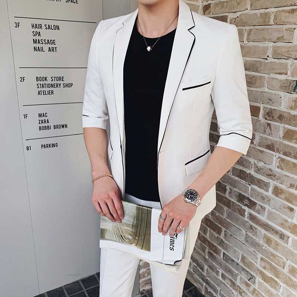 

summer white clothing groom tuxedo men suits for wedding man outfit blazer 2piece(coat+pants)costume homme one buttons slim fit ternos, Black;gray