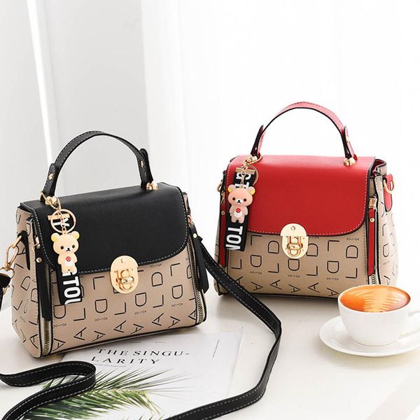

women messenger bag cute letter shoulder bag printing all-match crossbody bags casual leather handbag bags for women 2018 zk30