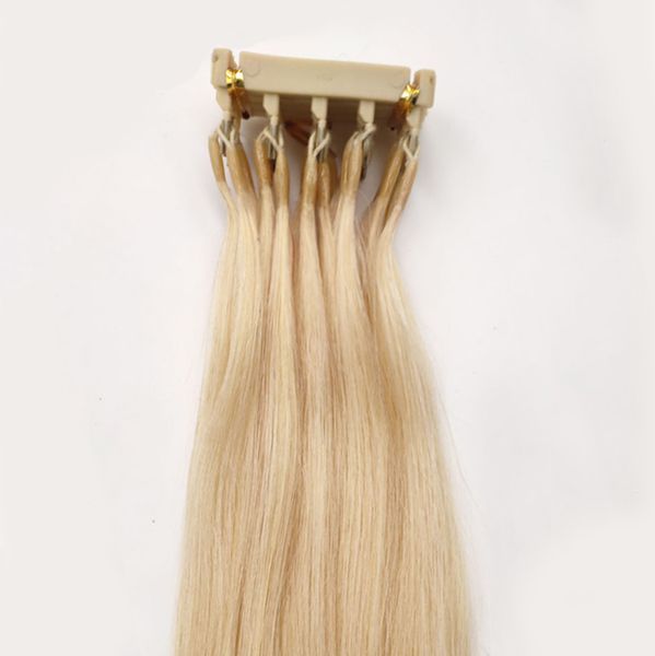 Novo Produto Micro laço 6d extensões do cabelo Cutícula Alinhados Virgem Cabelo pode ser personalizado para ferramentas de cabelo Hightlights Connector Salon 14-28inch