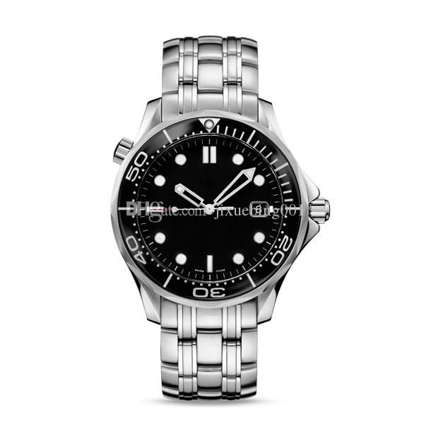 

luxury professional automatic satch men's watches ti3 tachy metre black stainless steel band master column wheel popular mens w, Slivery;brown
