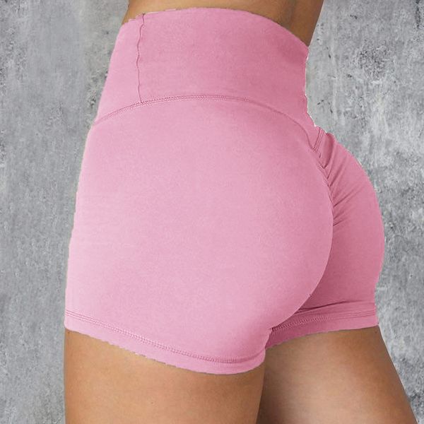 

salspor women solid color yoga shorts gym summer sports shorts high waist push up quick drying sport running work out, White;red