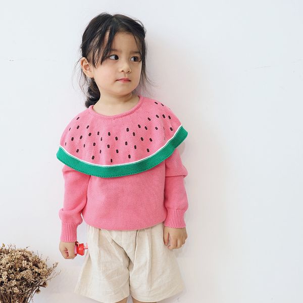 

2019 new arrival girls watermelon sweaters baby girl knit sweater christmas sweaters, Blue