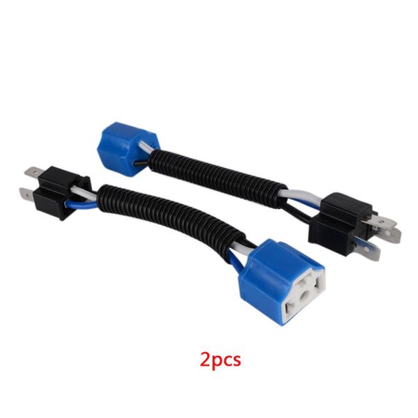 

universal for h4 headlight copper terminal socket connector easy install heat resistant car motorbike accessories ceramic base