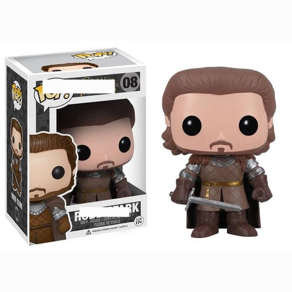 

kawaii funko pop game of thrones robb stark vinyl action figures with box #08 popular toy gift christmas