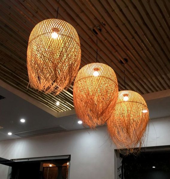 Creative Individuality Bamboo Chandelier Chinese Zen Lamp Tea Room Restaurant Lodging Art Modeling Lampshade Free Of Freight Llfa Modern Ceiling