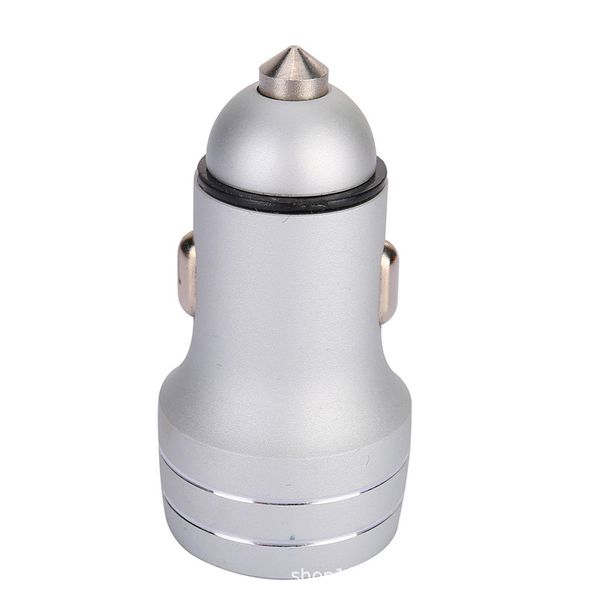 

usb 18w alloy fast car charger 5v 2.4a metal aluminum charging adapter dual ports adapter for iphone samsung s10 huawei