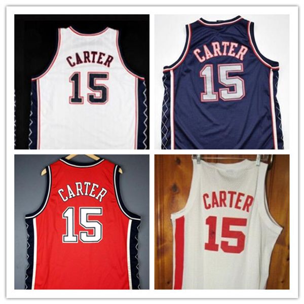 

Ncaa ba ketball jer ey throwback new jer ey vince 15 carter jer ey net retro cu tom titched embroidery red navy blue ize 5xl
