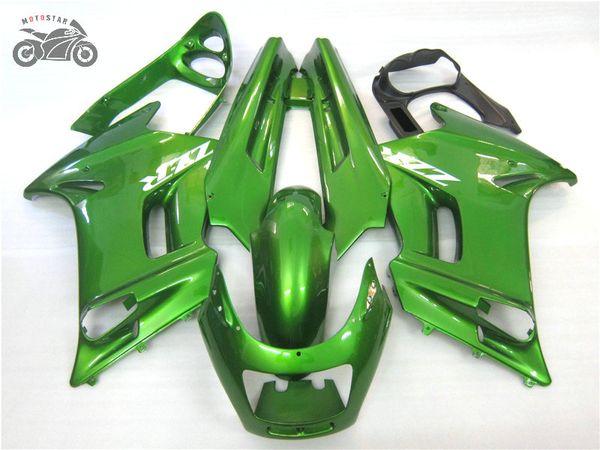 Personalizar carestes chineses definidos para Kawasaki 1990 -2007 ZZR-250 ABS verde ABS de ABS plástico Kits Zzr250 ZZR 250 90-07