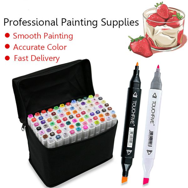

30/40/60/80/108/168 colors art markers alcohol based brush pen manga drawing double head markers art supplies