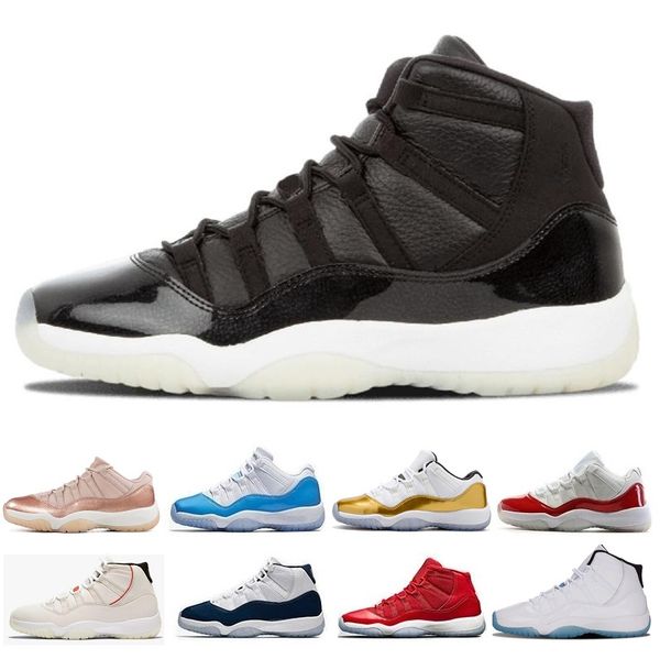 

new 11 11s basketball shoes high low le men women gym red midnight navy rose gold barons university blue bred s concord 23 45 navy gum j11 s
