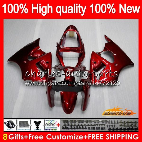 

bodys for kawasaki zx600 600cc zzr600 glossy red 05 06 07 08 bodywork 38hc.15 zx600cc zzr-600 zzr 600 2005 2006 2007 2008 oem fairing kit