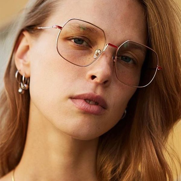 

2019 fashion square sunglasses men and women brand metal square glasses frame oversized retro vintage sunglasses uv400, White;black