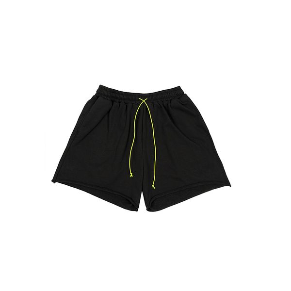 

mens summer shorts pants askyurself washed retro yellow drawstring hip hop high street classic casual running shorts fitness, Black